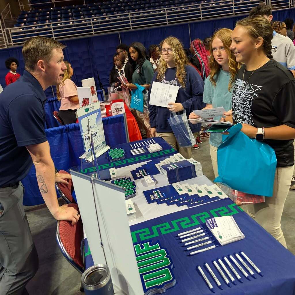 Senior students attending the MCPSS College Fair at USA Mitchell Center.