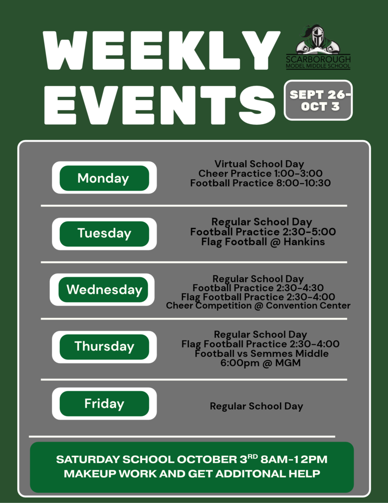 weekly events
