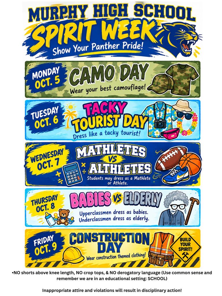 Spirit Week Oct. 5-9