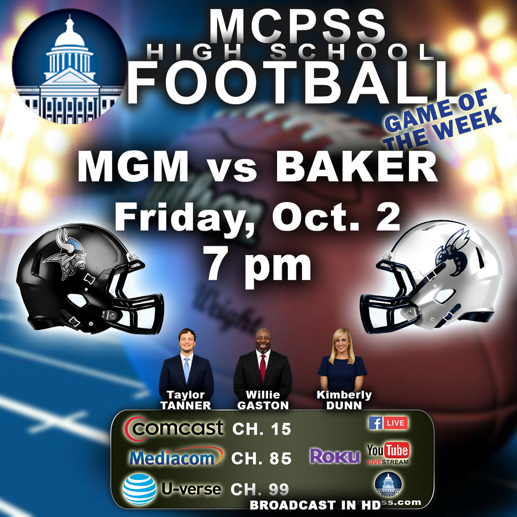 Promo for the High School Football Game of the Week between MGM and Baker