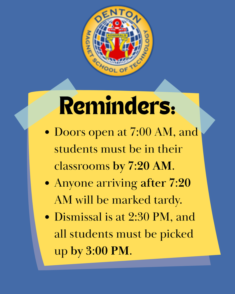 Reminders about take in and dismissal