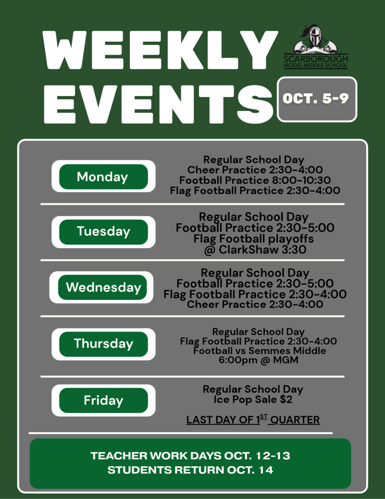 weekly events