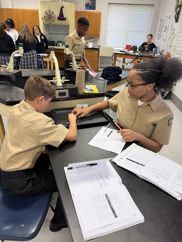 Students working on a lab in Science