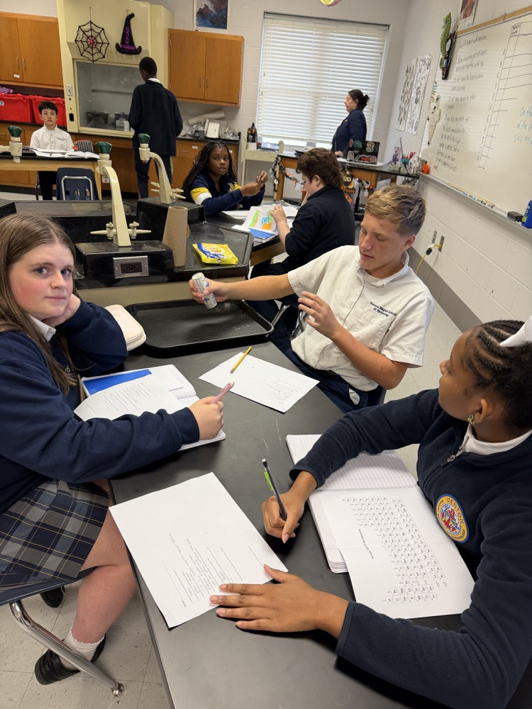 Students working on a lab in Science