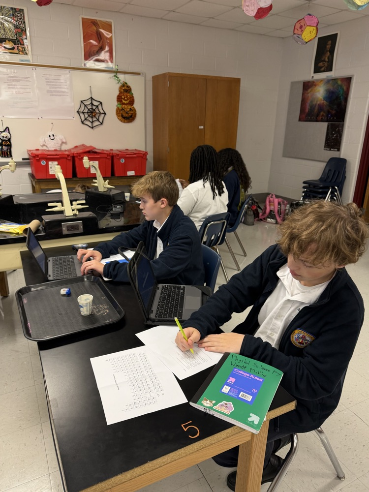 Students working on a lab in Science