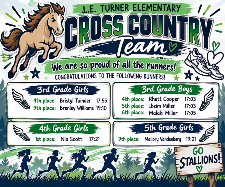 decorative flyer about cross country stats