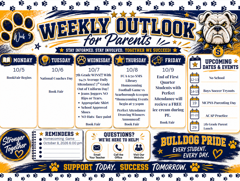 Weekly Outlook October 5-9, 2026