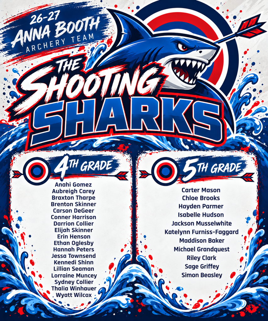 🏹 Congratulations to the 2026–2027 Booth Archery Team! 🏹 We are incredibly proud of the 40+ students who tried out for our Booth Archery Team! Every student worked hard, gave their best effort, and showed amazing determination. ❤️🤍💙 With so many talented students competing, our coaches had a very difficult decision to make! 🎯 Help us congratulate our 2026–2027 Booth Archery Team! 🎯 We are excited to watch these young Sharks take aim, build confidence, and make us proud! 🦈🏹 Go Sharks! ❤️🤍💙