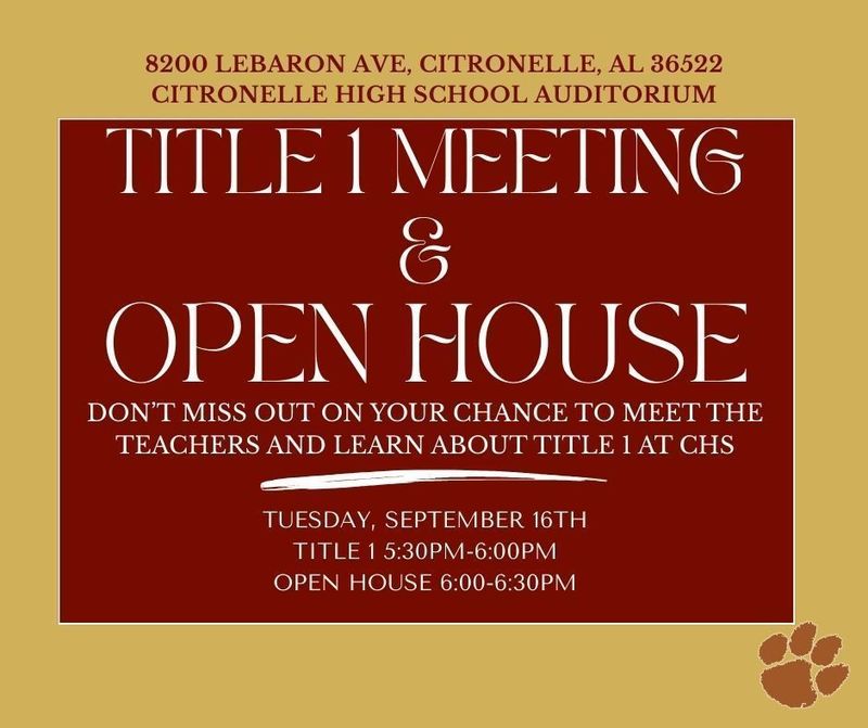 TITLE 1 PARENT MEETING SEP. 16TH