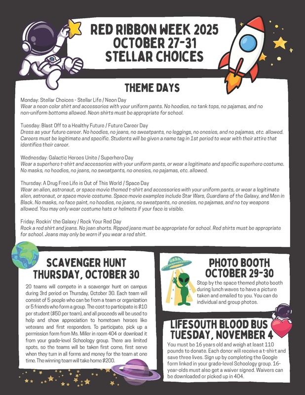 Red Ribbon Week 2025 Flyer