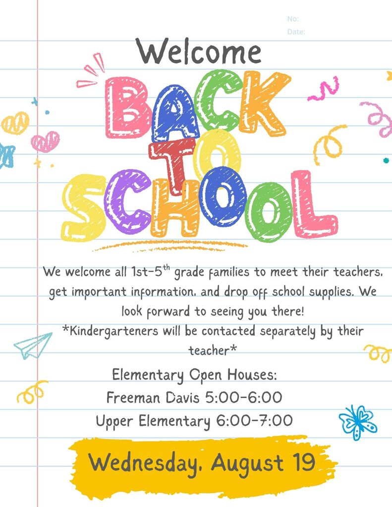 Elementary Open House Information