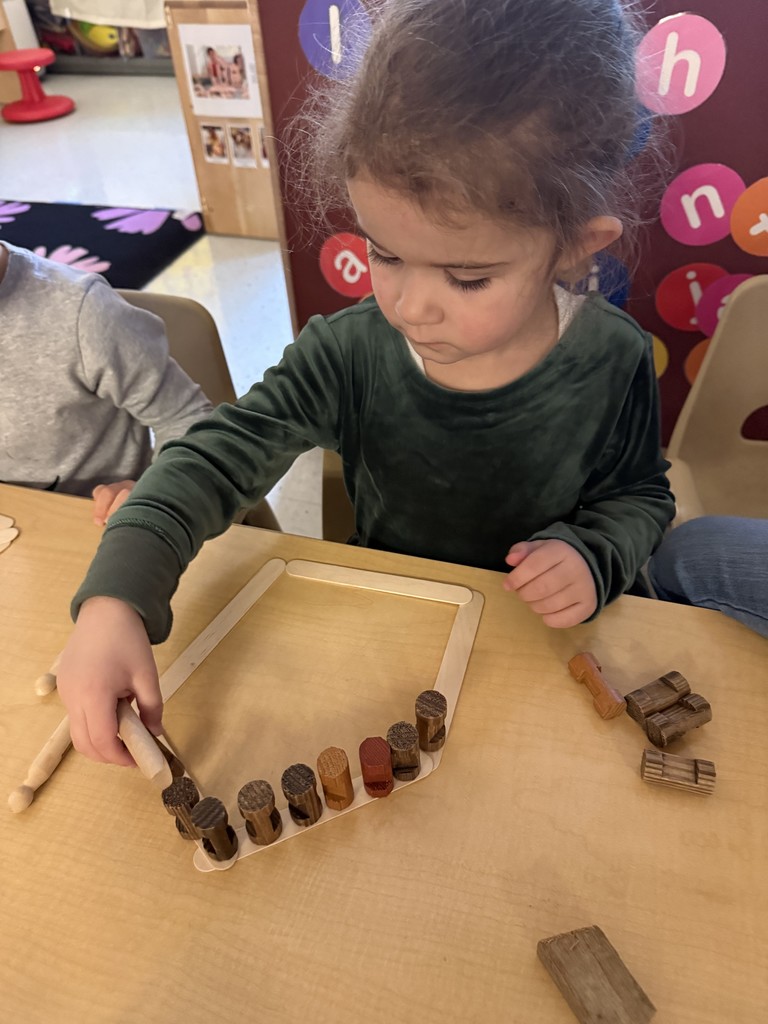 student doing activity