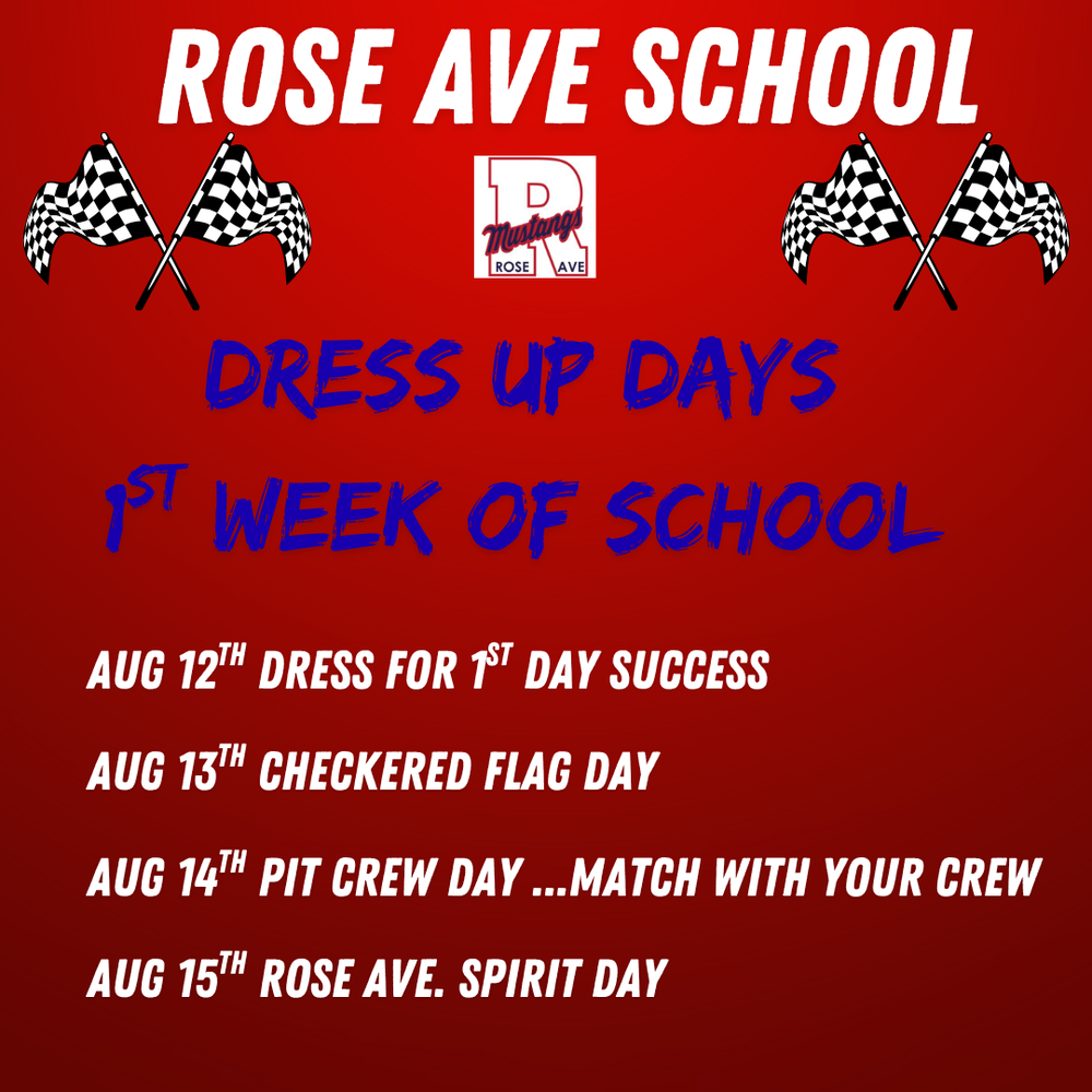 1st week of school dress up days