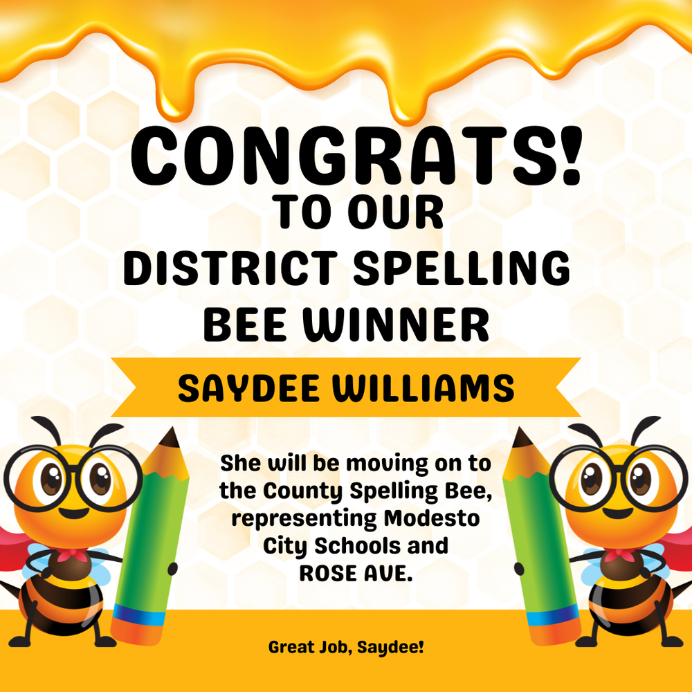 Congrats to our District Spelling Bee winner!