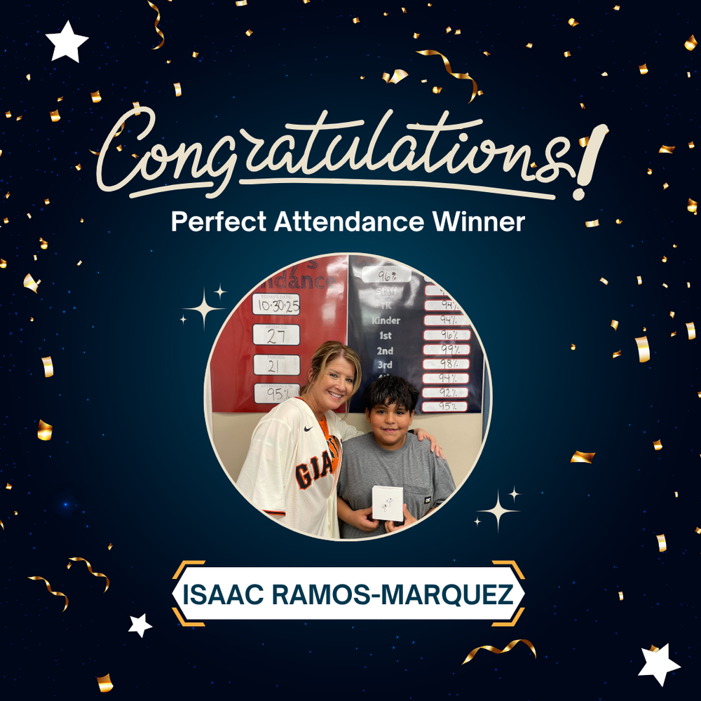 Perfect Attendance Prize Winner