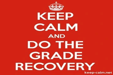 Words Keep calm & do grade recovery