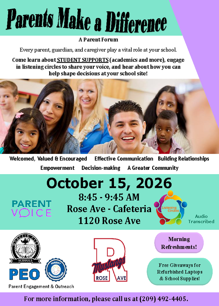 Parents make a Difference - Parent Forum