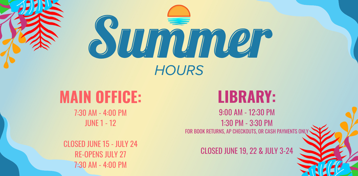 2026 Summer Hours