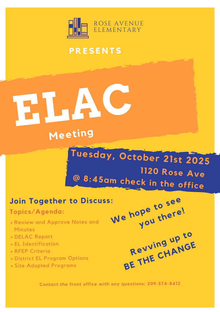 ELAC Meeting 10/21/25
