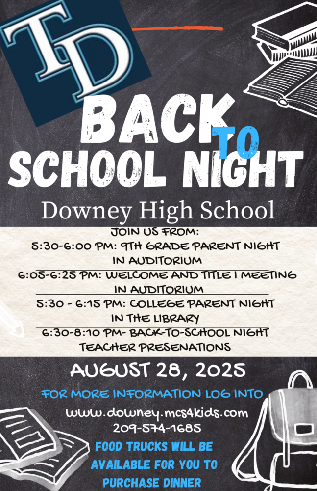 back to school night english flyer infformation
