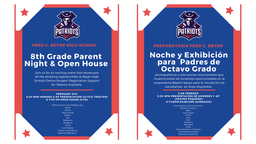 8th grade open house