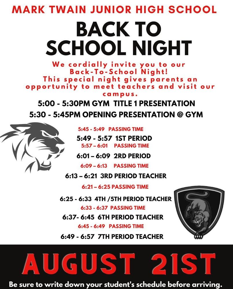 Back To School Night