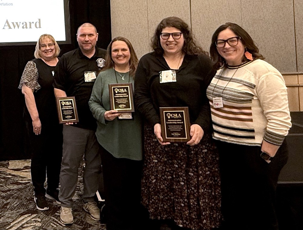 Mike Rich at the CSLA Administrative Leadership Awards ceremony. Tim Zearley and Roger Orth are not pictured.