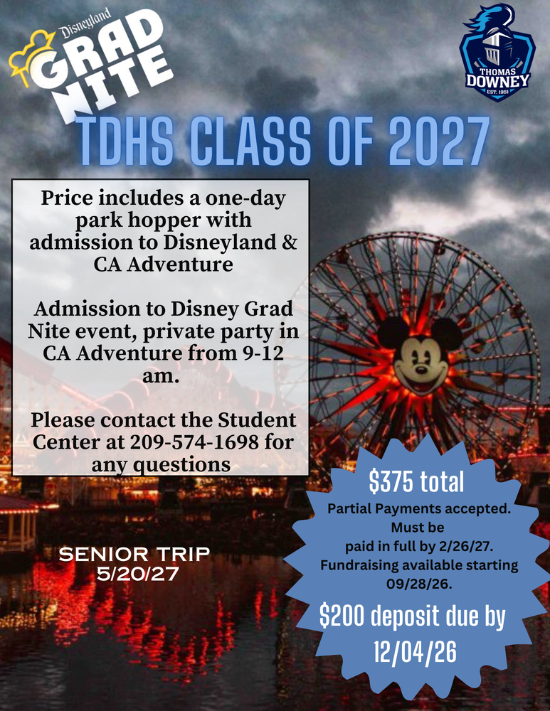 TDHS Senior Trip 2027