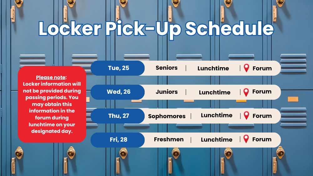locker schedule