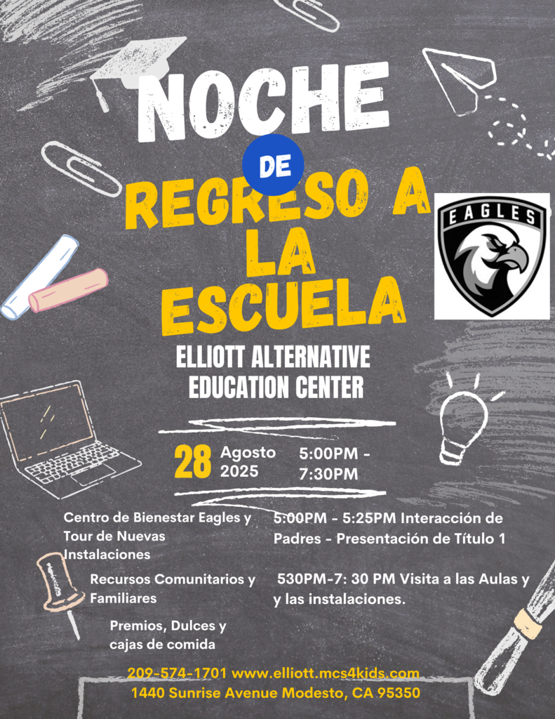 Prizes, refreshments and giveaways. Food distribution too! Come tour campus and see everything we offer Elliot students! August 28th from 5-7:30pm.