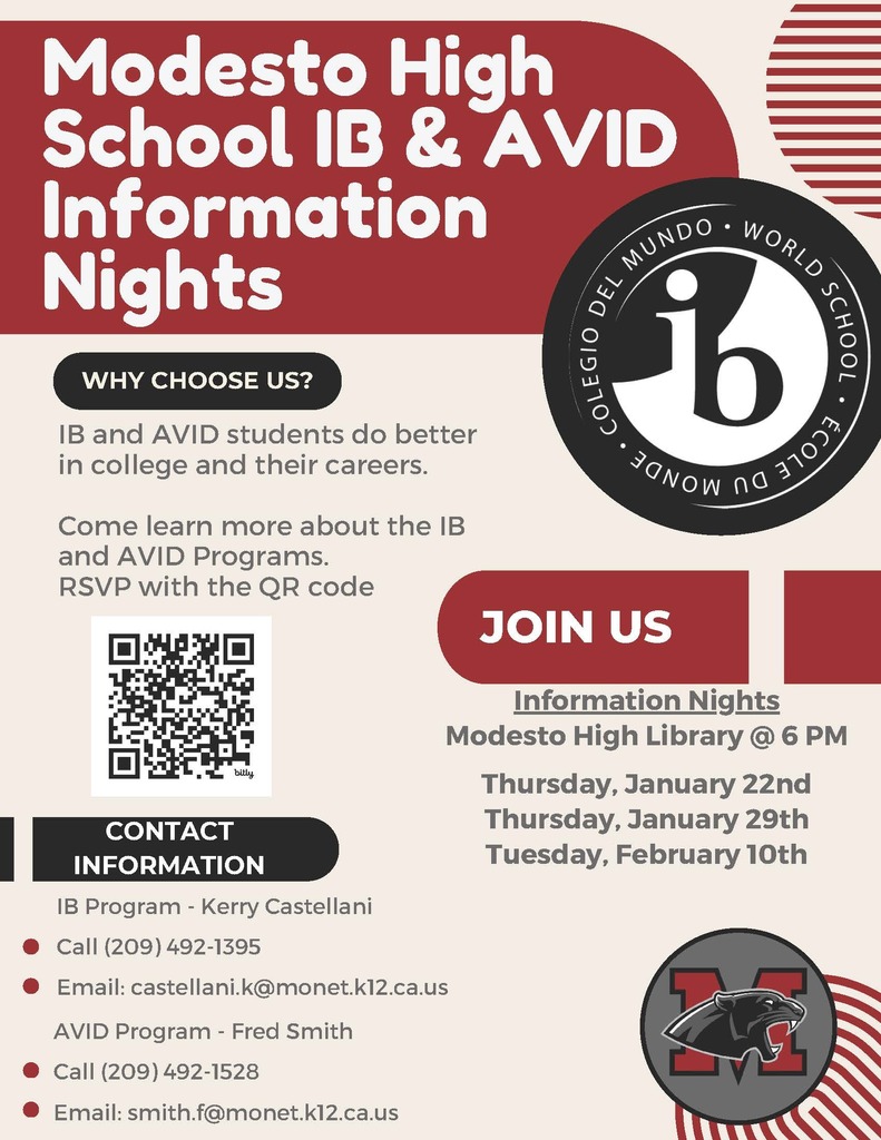 IB & AVID Info. Nights