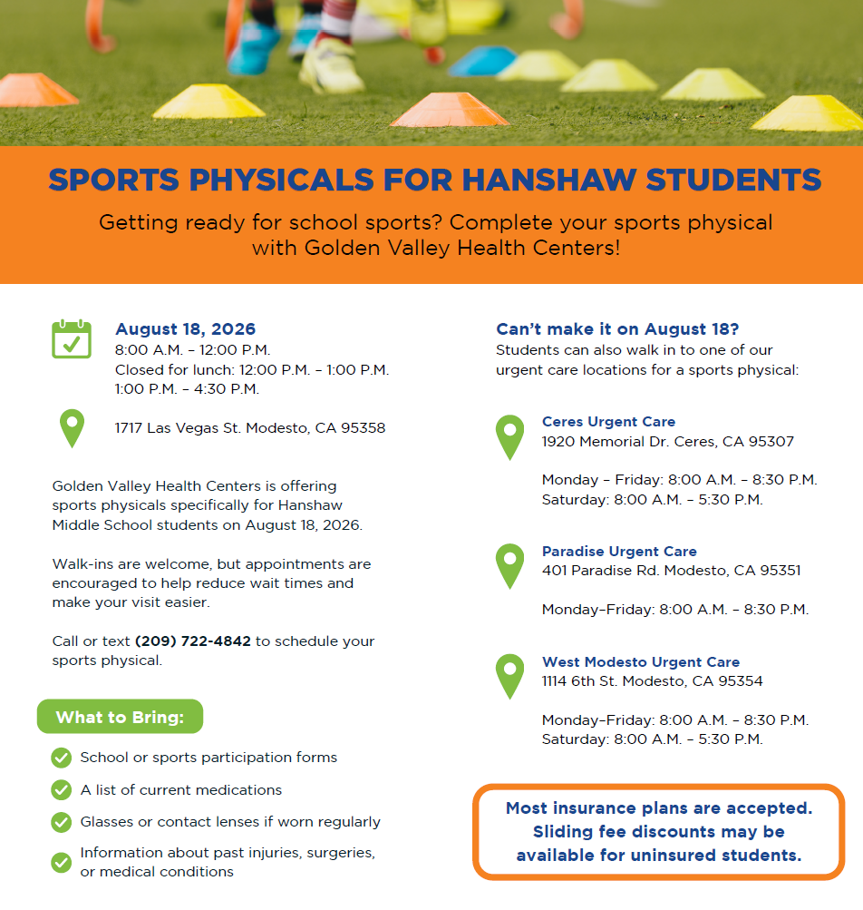 GVHC Sports Physicals - 8/18/26 (Engl)