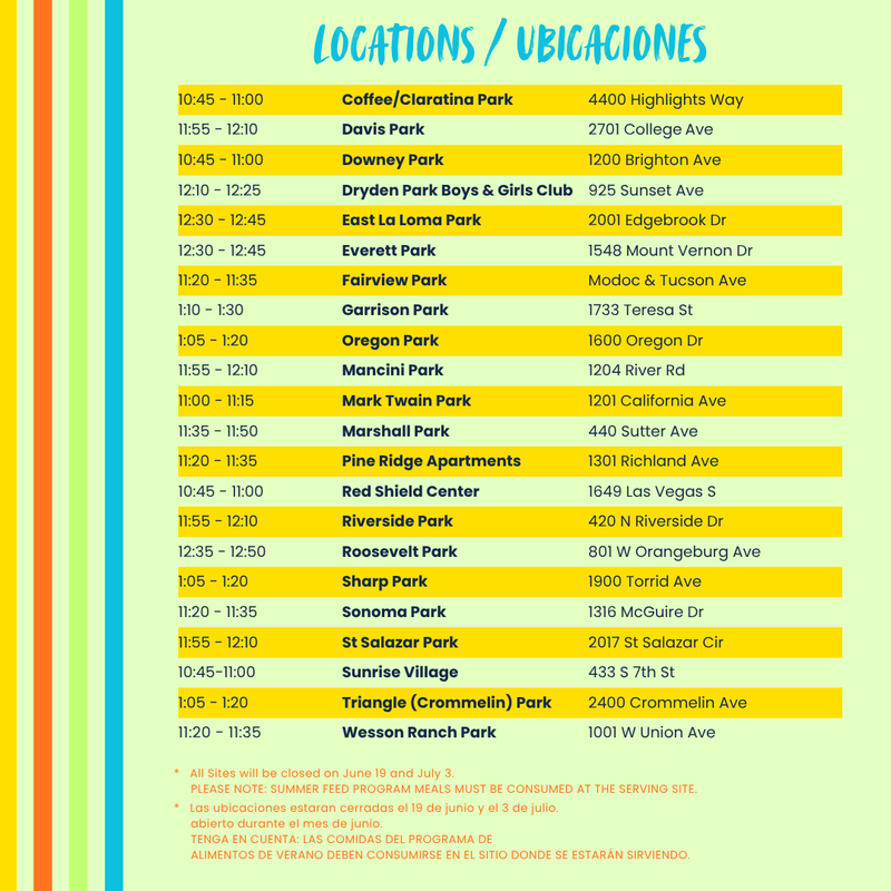 Summer Food Program Locations
