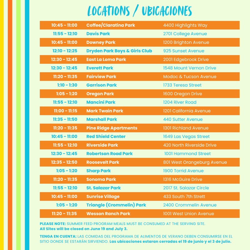 Summer Food Program Locations