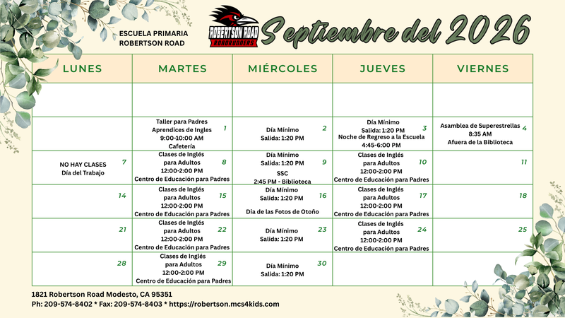 September Calendar