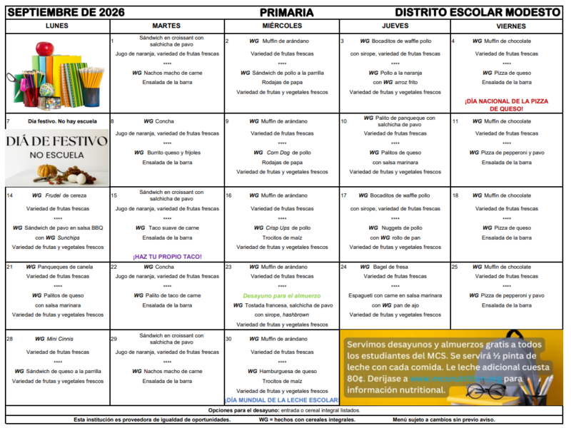 lunch menu