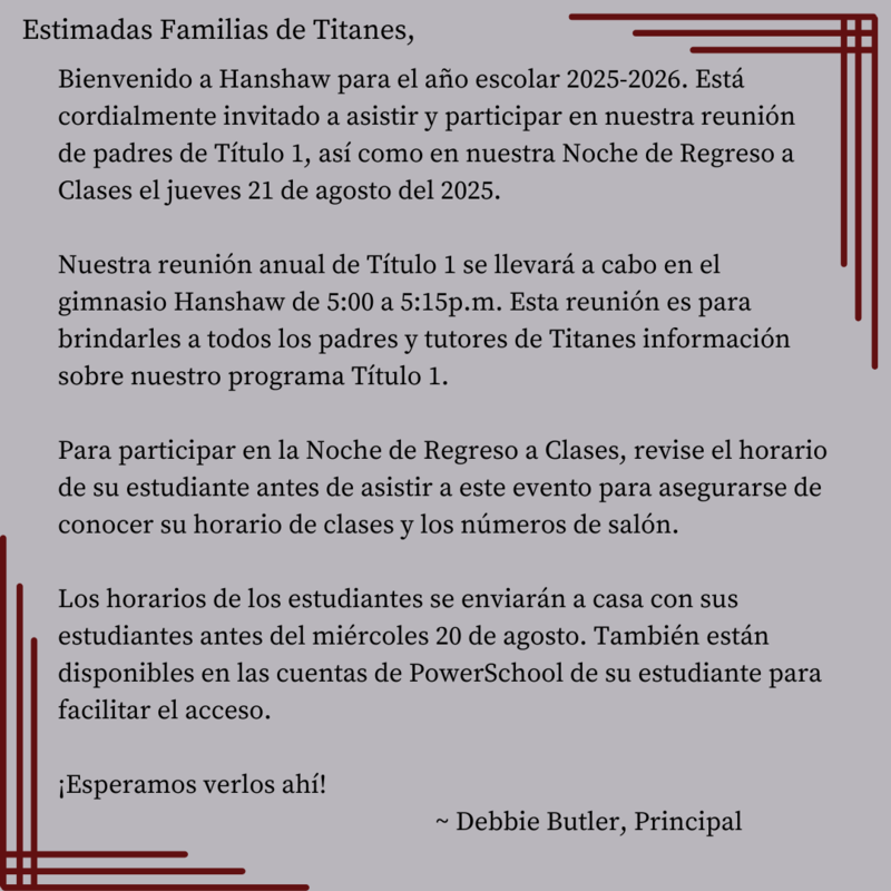 back to school night