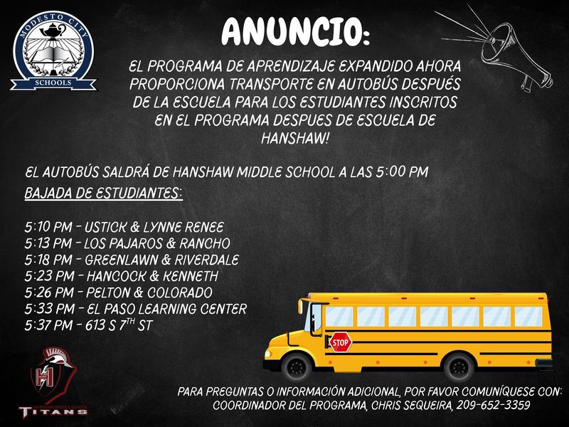 ELOP Bus After School Spanish