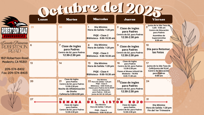 October Calendar