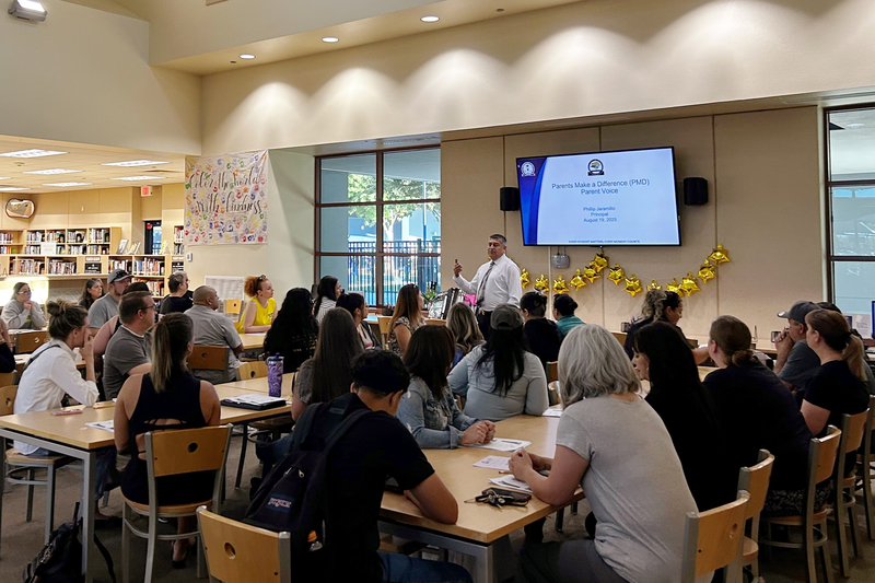 Group of parents attending Parents Making a Difference session