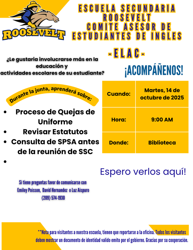 Spanish ELAC Flier