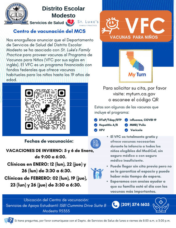 MCS Vaccine Clinic Upcoming Dates