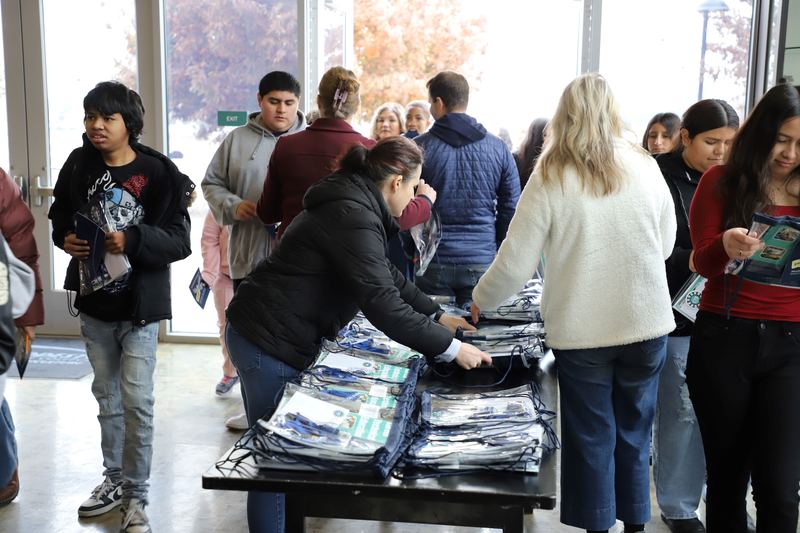 MCS Ed Options Team welcomes students to the ACE Pavilion at Modesto Junior College .