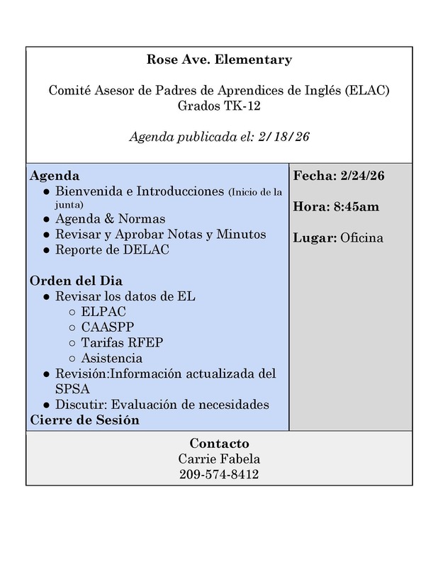ELAC Meeting Flyer 2/24/26