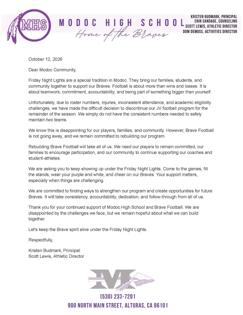 Community FB Letter