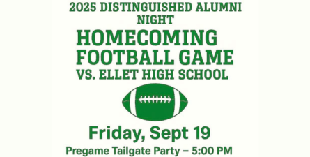 Text: Mogadore Schools Alumni Foundation Tailgate Party and Distinguished alumni recognition