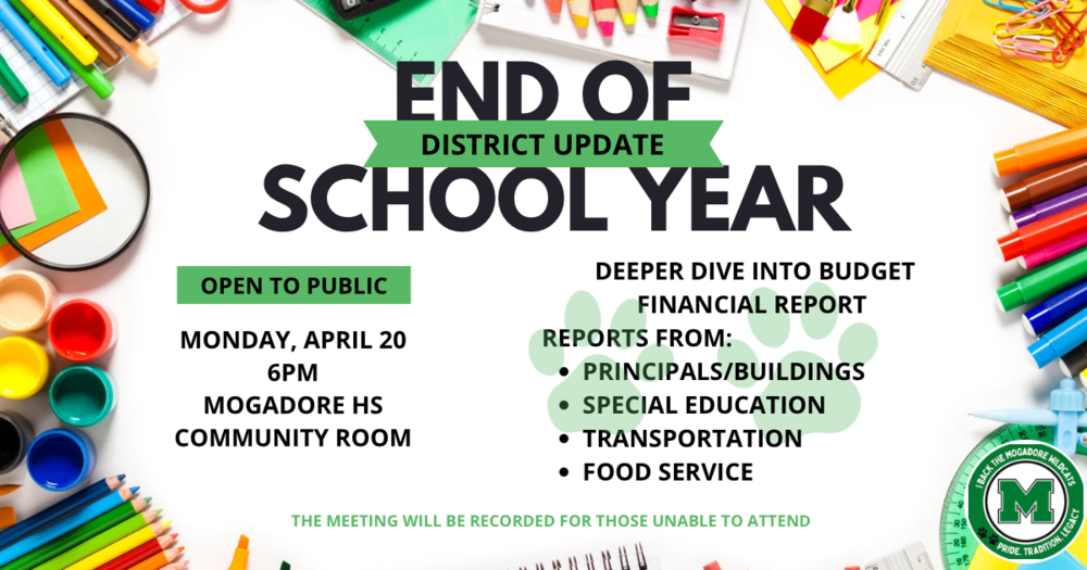 District Update: End of School Year