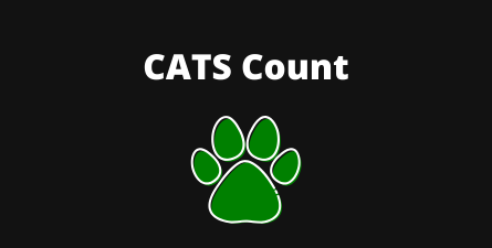 Black background, white text. green paw print