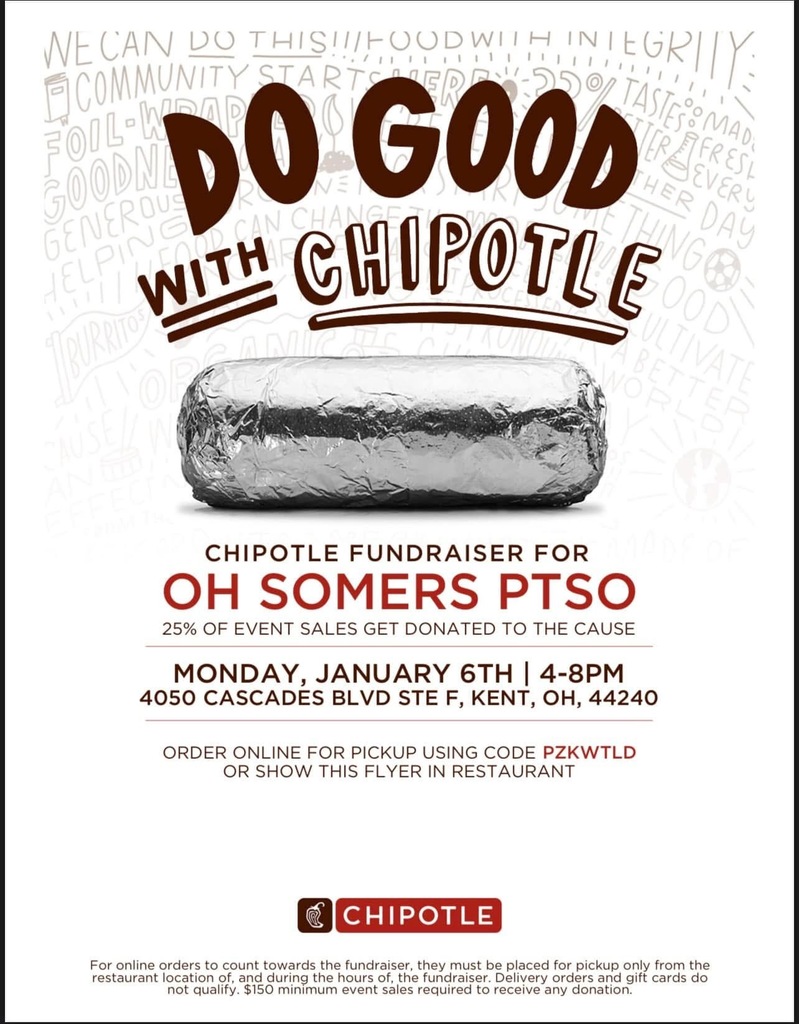 Do Good with Chipotle OH Somers PTSO Flyer