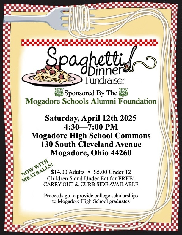 Spaghetti Dinner Fundraiser flyer